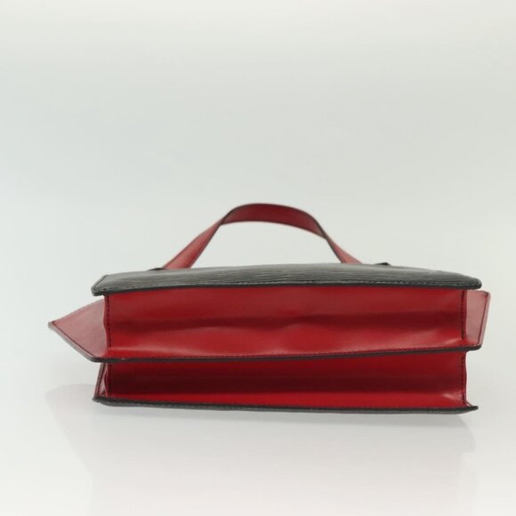 LOUIS VUITTON Epi Bicolor Varenne Hand Bag Black Red M52387 LV Auth 139124 - Picture 6 of 16